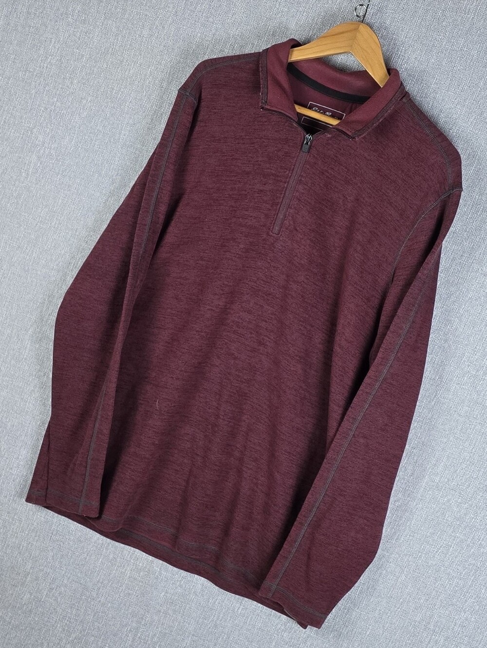Eddie Bauer Maroon 1/4 Zip Pullover Mens Sz TXL